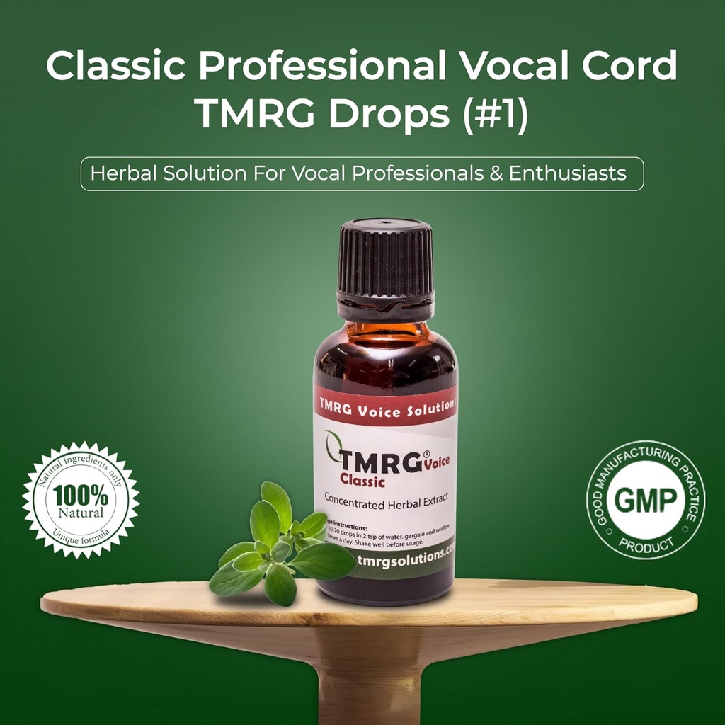 Clásico Cordón Vocal Profesional Remedy 100% Natural Herbal Voz Suplemento gotas para la voz ronca de la garganta gruesa Hoarseness Vocal Damage Vocal Reparación Vocal Problemas craked Voice (15ml)
