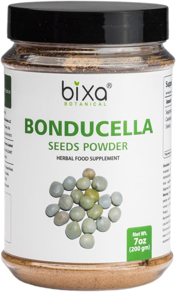 bixa BOTANICAL Suplemento natural ayurvédico Bonducella Seed Powder (Sagargota/Kalarchikai) Pure Authentic Premium Quality