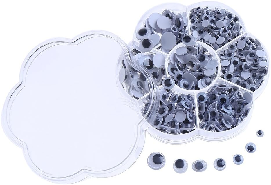 DECORA 800 piezas Gafa Ojos Googly con DIY autoadhesivo Scrapbooking Artesanías Accesorios Juguetes (tamaño surtido)
