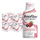 Freeflow Fit Energy Shots, Strawberry Burst, Natural Caffeine Boost con L-theanine, Ginseng, Vitaminas, Prebióticos, Electrolitos (24 Conde, 2oz Shots)