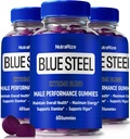 (3 Pack) Blue Steel Gummies for Men, Daily Nutrition to Boost Confidence and General Health, All Natural Supplement to Support Peak Performance, Official Male Gummy, BlueSteel Reviews (180 Gummies)