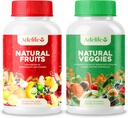 Frutas y verduras Suplemento dietético, Total 120 cápsulas, Frutas y verduras de la energía terrestre, Vitaminas diarias, Super frutas y verduras Suplementos, Suplementos vegetales para adultos, MADEO EN EE.UU.