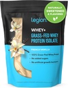 LEGION Whey+ Protein Whey Isolate from Grass Fed Cows - Whey Protein Isolate Powder Low Calorie, Non-GMO, Sugar Free, Lactose and Gluten Free, All Natural Protein Powder for Men &amp; Women (60 Servings)