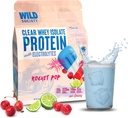 WILD SOCIETY - Clear Whey Protein + Electrolytes - Refreshing Whey Protein Isolate Powder - 20g Protein, 0 Añadido Sugar, GMO-Free, Natural Flavors & Colores - Rocket Pop, 16 oz