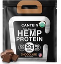 Proteína de cáñamo orgánico, Afeitado de proteína vegetal y vegano, libre de lactosa y lácteos, libre de gluten, limpio y natural de chocolate (1 Servición)