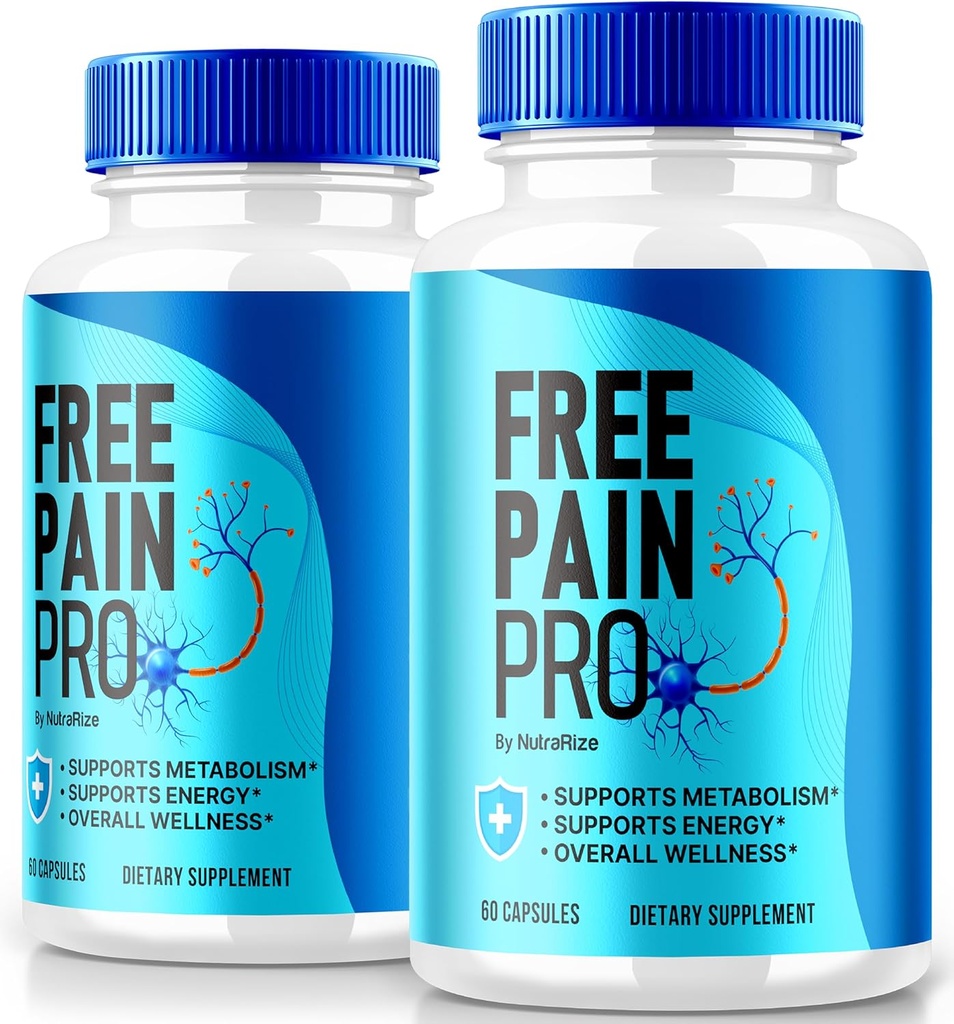 NutraRize (2 Pack) Free Pain Pro Capsules, Official Keto Formula for Fit and Healthy Body, All Natural Supplement to Support General Wellness, Premium FreePainPro Pills Review (120 Capsules)