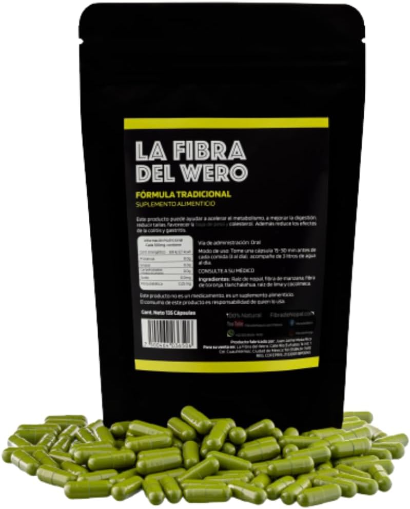 FIBRA DEL WERO TENIDO Cactus Fiber with Pink Grapefruit TEN 100% Natural Suplemento Silencio Paquete “Mes y medio”