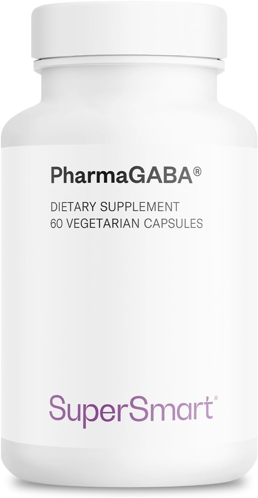 Supersmart - Pharma GABA 125mg por día (Patented & Highly Bioavailable) - Natural Gamma Aminobutyric Acid GABA Suplemento Silencio No GMO &amp; Gluten Gratis - 60 cápsulas vegetarianas