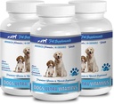 Suplementos del constructor del músculo del perro - Ultra vitaminas para perros - Chews - Fórmula potente - Complejo mineral - Cervezas de calcio del perro - 270 Treats (3 botellas)