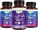 Nido Naturales Luna Niños Suplemento de sueño (60 Tablas Chewable) & Luna Natural Sleep Aid (60 cápsulas Vegan)