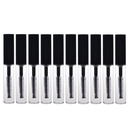 AKOAK 10 Packs 4ml Transparent Reusable Empty Bottle Tube Container maquillaje Vials Herramienta cosmética para el crecimiento de pestañas Aceite/Mascara con cepillo para el hogar y viajes