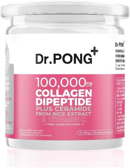 Genérico Dr.Pong 100.000 mg Collagen Dipeptide Plus Ceramide del Extracto de arroz y vitamina C 102g