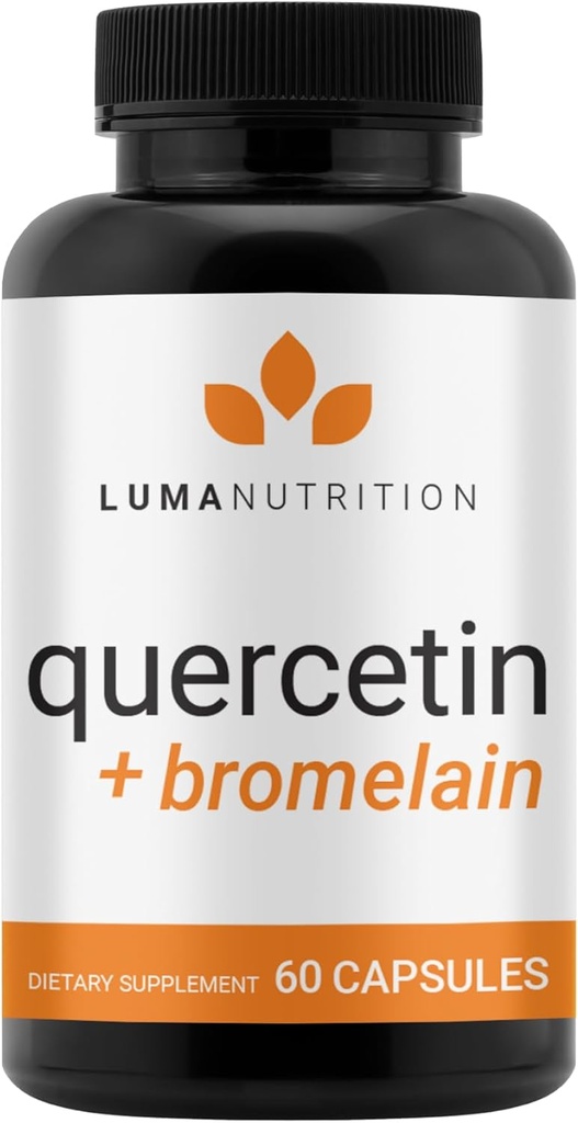 Luma Nutrition Quercetin 500mg - Quercetin with Bromelain Supplement - Antioxidant - Immune Support - Vegan & Gluten-Free - 60 Capsules