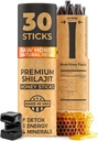 NATURAL SHILAJIT Honey Sticks - Shilajit Resin with Raw Honey, Fulvic Acid " Trace Minerals, Plant Based Nutrients for Energy, Immune Support &quot Vitality - 30 Shilajit Sticks
