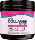 Peptides Super Collagen NeoCell, Peptides Collagen 10g por Serving, Gluten Free, Keto Friendly, Non-GMO, Grass Fed, Cabello Saludable, Esquí, uñas y articulaciones, Polvo Desarmado, 14.1 oz., 1 Canister