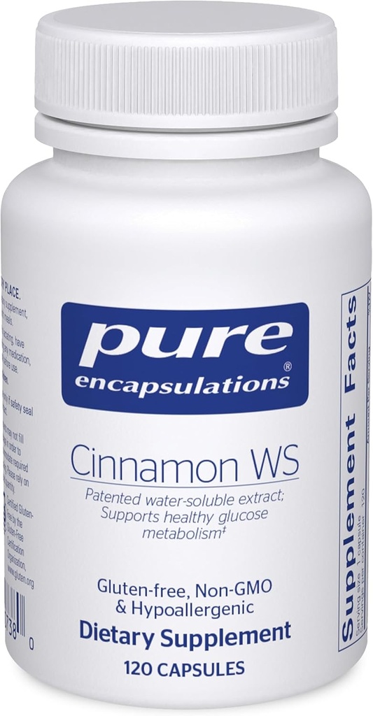 Pure Encapsulations Cinnamon WS ¦ Patented Water-Soluble Extract for Healthy Carbohydrate Metabolism  120 Capsules