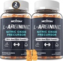 Azúcar Gratis L Arginina Nitric Oxide Gummies 1300mg para Hombres &amp; Mujeres con L Citrulline, Beet Root, B3 ANTE L Arginine L Citrulline Suplementos Ø Vegan, 120 Condes