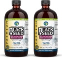Increíbles hierbas Premium aceite de semilla negra - Gluten libre, no GMO, Cold Presionado Nigella Sativa Ayudas en Salud Digestiva, Apoyo Inmune, Función cerebral, Movilidad Conjunta - 16 Fl Oz (Pack de 2)