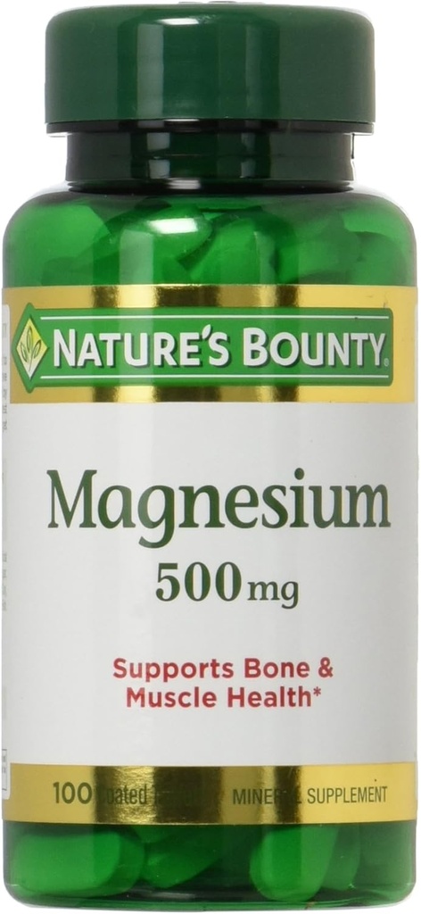 Magnesio de recompensa de la naturaleza 500mg, 100 cuenta, paquete de 2