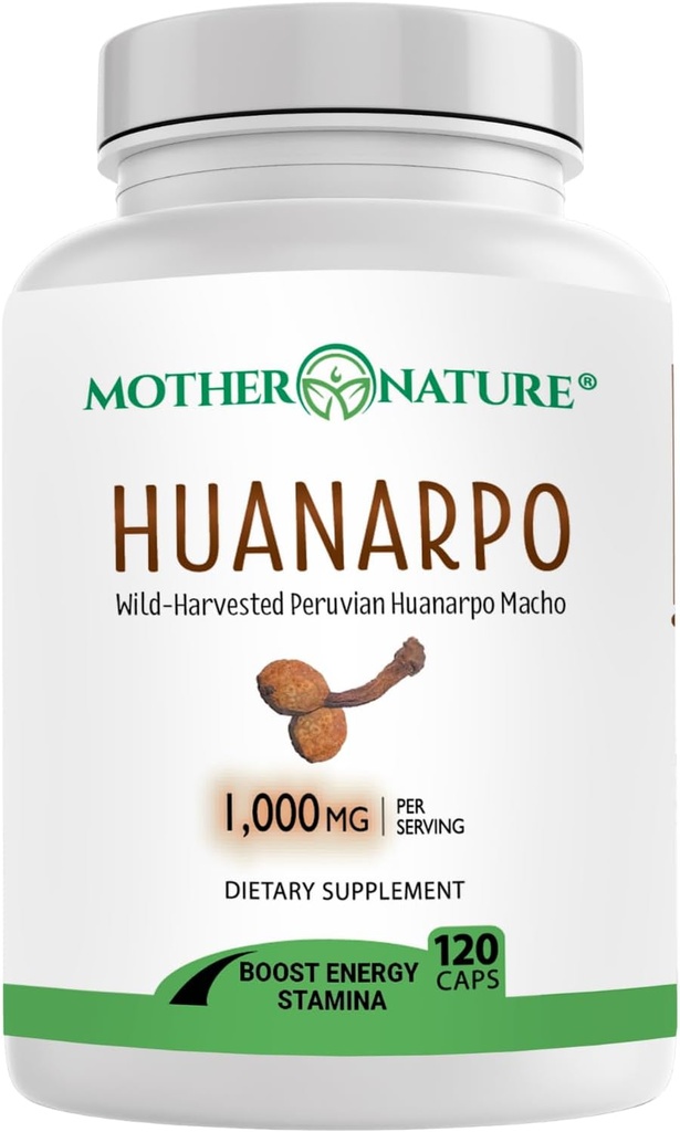 Huanarpo Macho Capsules 1000mg – 120 Vegan Capsules – Natural Energy, Stamina & Vitality Supplement – Supports Male Performance, Circulation & Hormone Wellness – Non-GMO, Gluten-Free, Vegan