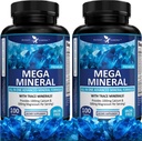 Potent Garden 2-Pack Mega Mineral Suplemento Complejo Mineral Completo con Magnesio de calcio Zinc Potasio Boron Selenium Chromium & 72 Trace Minerals Iron Suplemento de calcio gratis -200 pastillas