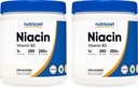Nutricost Niacin Vitamina B3 Powder 250G (2 Pack) - 500 Grams - 1G Por Serving (Scoop Included)