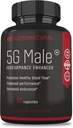 Hombres sobrenaturales 5G Hombre Natural T Booster Mejorando Suplemento para Flujo de Sangre, Resistencia, Fuerza &amp; Resistencia Ginseng, Ajo, Ginkgo, Ginger Root, Vitamina D - Soporta Hombres sanos - 30 cápsulas