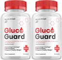 Gluco Guard Capsules, GlucoGuard Advanced Supplement, All Natural Formula to Maintain Healthy Levels, Maximum Strength Daily Formula, GlucoGuard Capsules Reviews (2 Pack - 120 cápsulas)