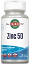 KAL Zinc 50mg Complejo de ácido hidroxi, Metabolismo saludable e inmune Suplemento de apoyo con Zinc Orotate, Citrato de zinc, Absorción mejorada w/ActiSorb, Vegan, Gluten Free, Non-GMO, 60 Serv, 60 Tablets