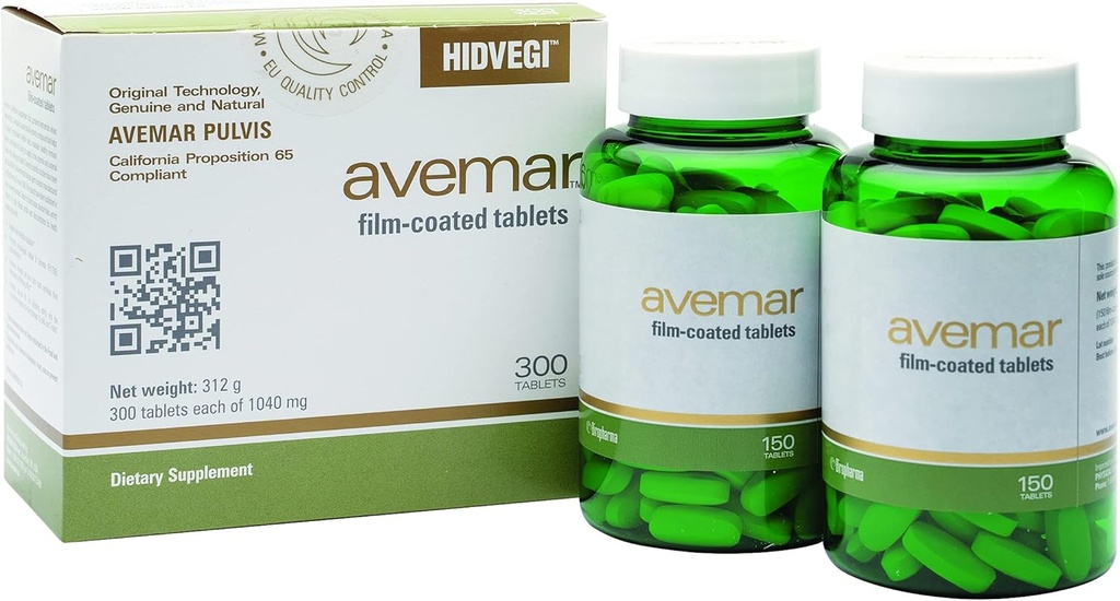 Authentic AvemarTM film-coated tablet - Fermented Wheat Germ Extract, Daily Immune y Cell Support, Natural, 300 Tablets