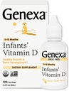 Genexa Infants Vitamina D Liquid Drops for Newborn, Baby ' Toddler ← Apoya el crecimiento " Bone Development "   Delicious Organic Vanilla Flavor ← Certified Organic, Gluten Free, " Non-GMO TEN 90 Servings