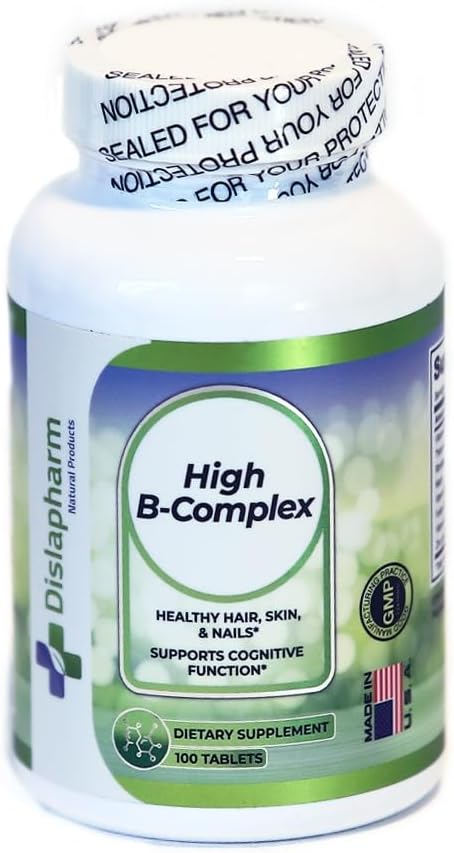 High B Complex Vitamins for Women with Riboflavin, Vitamin B2, B6, B12, B1, Vitamin B Complex Support Brain Health, Immune System, Hair, Skin & Nails Health, Bone, Joint & Energy Support - 100 Tablets