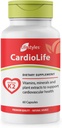 Lifestyles CardioLife Supplement - Herbal Heart Health Support with Vitamin K2 (MK7), Folic Acid, Beetroot, Cayenne Extract &amp; More – Made in Canada – 60 cápsulas (1)