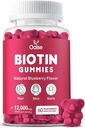 Biotin Gummies, Biotin Suplemento con clorophyll, Black Seed Oil, Multivitamins y Zinc Support Hair Skin and Nails Health for Women and Men [60 Count (Pack of 1)]
