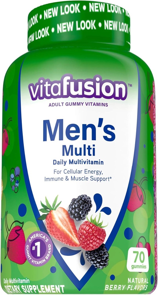 Vitafusion Men's Gummy Vitaminas, Frutas, 70 Cuenta