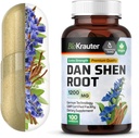 BIO KRAUTER Dan Shen Root Capsules - 1200 mg Fuerza - 100 capas de salvia roja - Fuente antioxidante - Salvia Miltiorrhiza Root - Vegan
