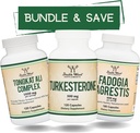 Suplementos de madera doble Tongkat Ali, Fadogia Agrestis, y Turkesterone Bundle - Ultimate Male Health Bundle for Athletic Performance Support