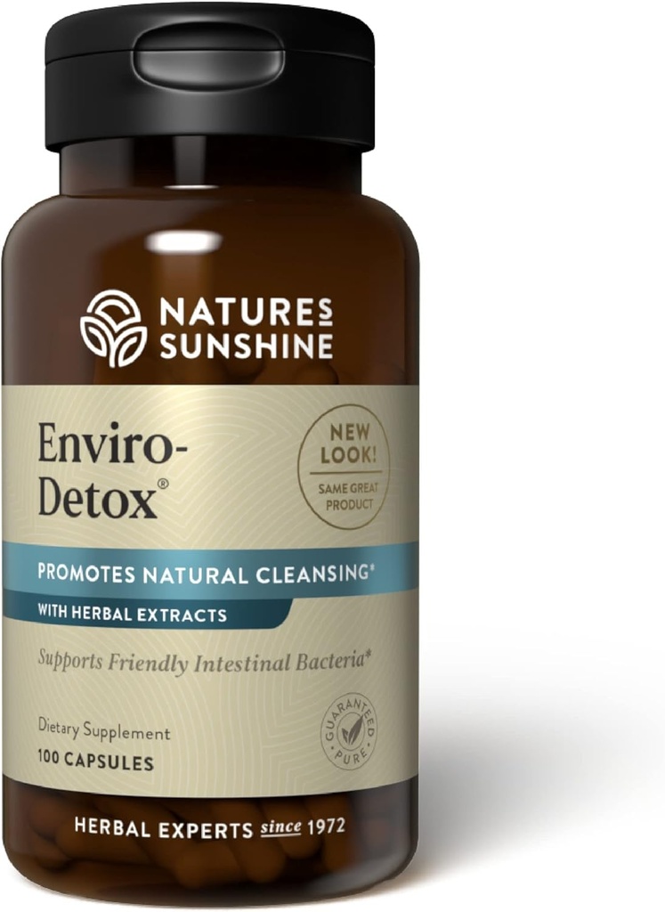 Sunshine Enviro-Detox, 100 capsules tención elimina contaminantes y toxinas que pueden construir, limpiar lentamente normal, y soporta la digestión