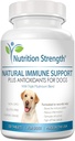 Soporte inmunitario para perros más antioxidante, Reishi, Shiitake, Maitake, Turquía Tail Mushrooms for Dogs, con Coenzyme Q10, Selenium, Vitamina A, 120 Chewable Tablets