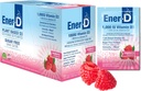 Ener-D Sugar Free Multivitamin Drink Mix - Vitamin D3 Powder for Water, Electrolytes Powder No Sugar, Hydration Boost Packets, Zero Sugar, Vitamin D3 Supplement Liquid Mix - Raspberry, 24 Count