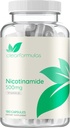 Vitamina B3 Nicotinamide 500mg - Formulario de absorción alta de vitamina B3 Flush de niacina libre para el cerebro de la piel auditiva y el apoyo energético - Precursor NAD - Hecho en una instalación americana cGMP (180 servidos)