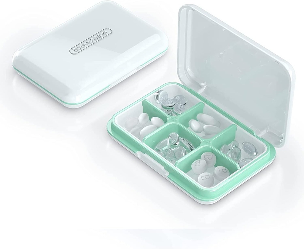 Daily Pill Organizer, Pill Box for Purse - Dtouayz Travel Pill Case, Vitamin Supplement and Medication Dispenser Waterproof 6 Compartment Medicine Holder, Weekly Large Pill Container