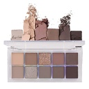 BINGBRUSH 10 Colores Dark Brown Gray Eyeshadow Pallet, High Pigmented Matte Shimmer Eyeshadow, Natural Neutral Shiny Eyeshadow Ultimate maquillaje Palette, Vibrant Make Up Pallets Kit