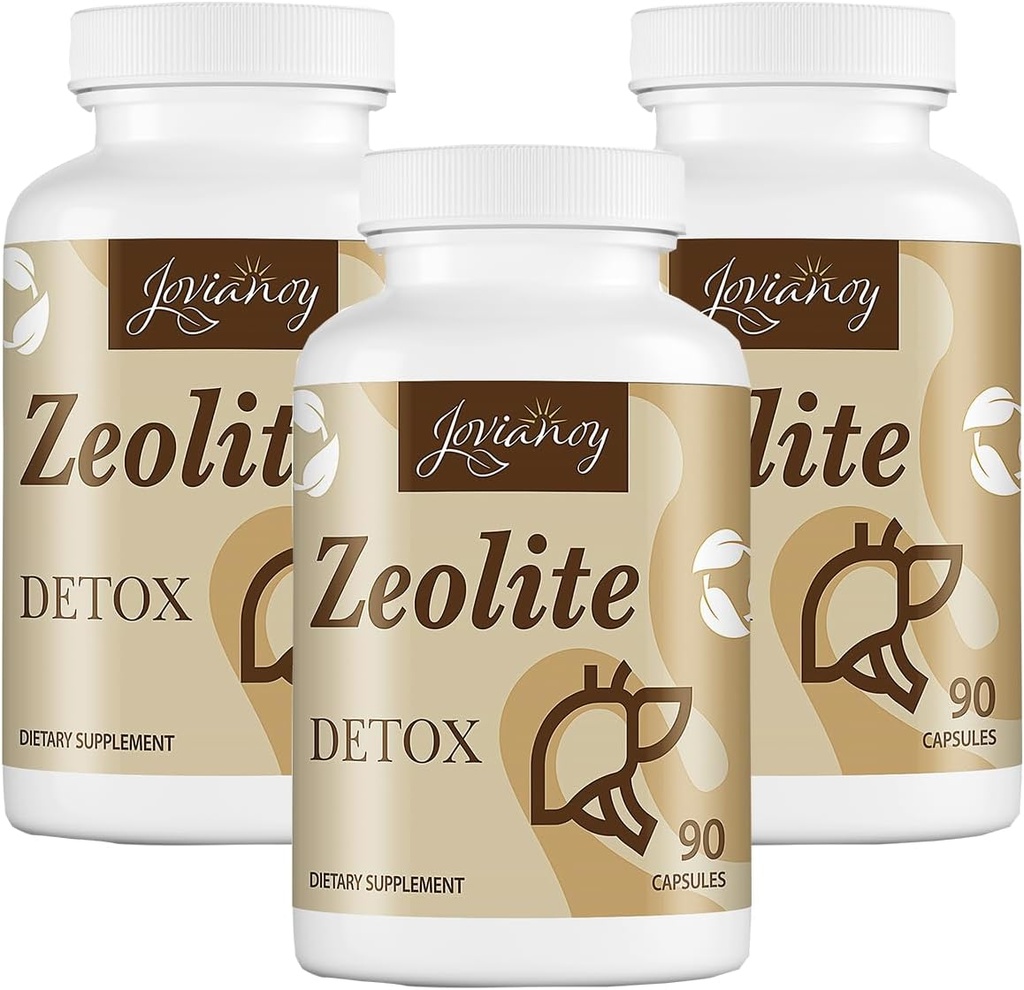 Zeolite Detox Capsules, Charcoal Activado Orgánico, Arcilla Bentonita, 1-2 μm Clinoptilolite, Absorción Máxima, Gut Liver Detox Limpiar Cuerpo Completo para Mujeres Hombre, 270 cápsulas