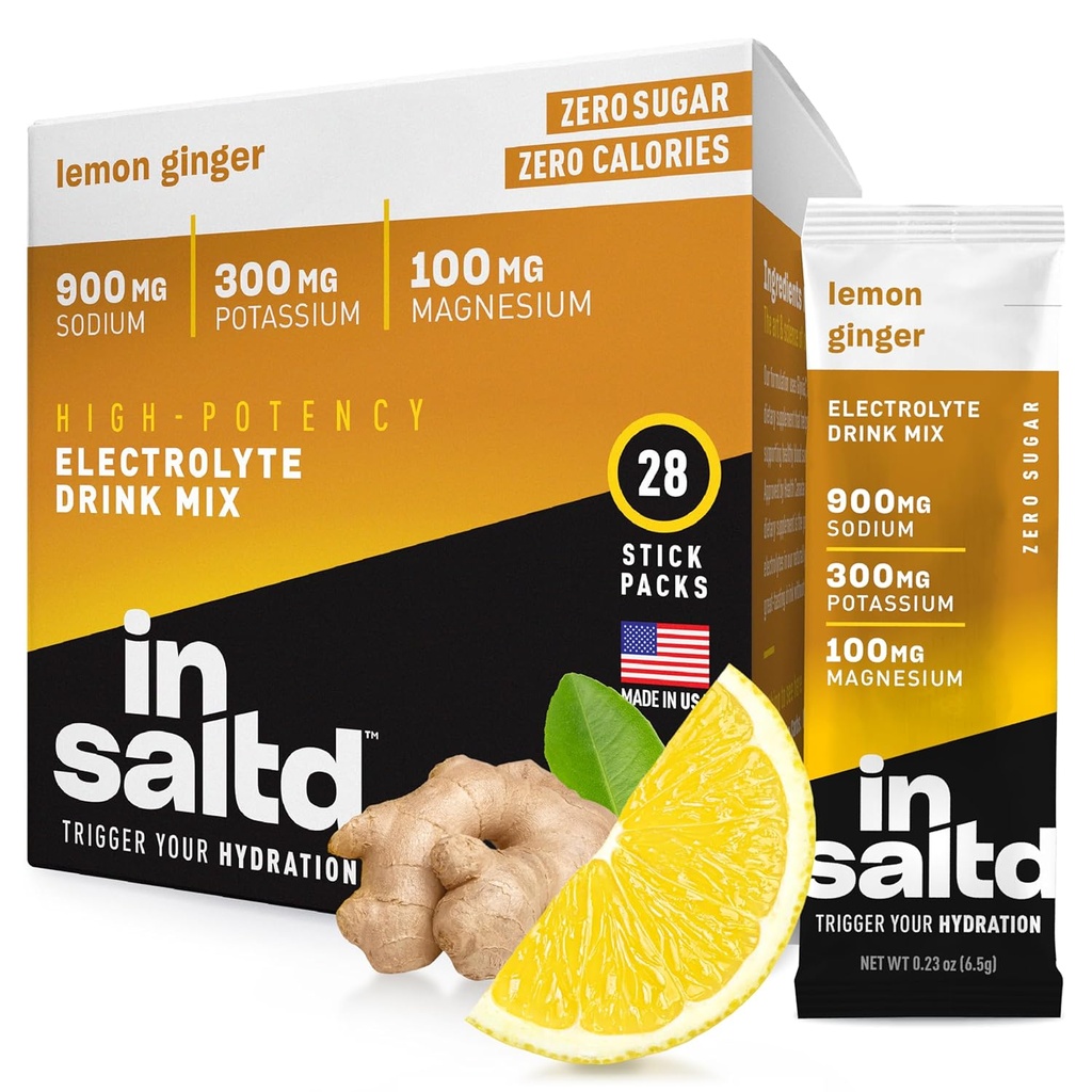 INSALTDTM Los electrolitos libres de azúcar Powder Packets with No Stevia Aftertaste ← High-Potency Hydration Packets