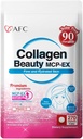 AFC Japón Collagen Beauty MCP-EX with Marine Collagen Peptide, 1.5X Mejor Absorción que otros Collagen, para Anti-Aging, Skin, Hair, Nails, Bone and Joints, para Hombres de Mujeres, 90 Days Supply