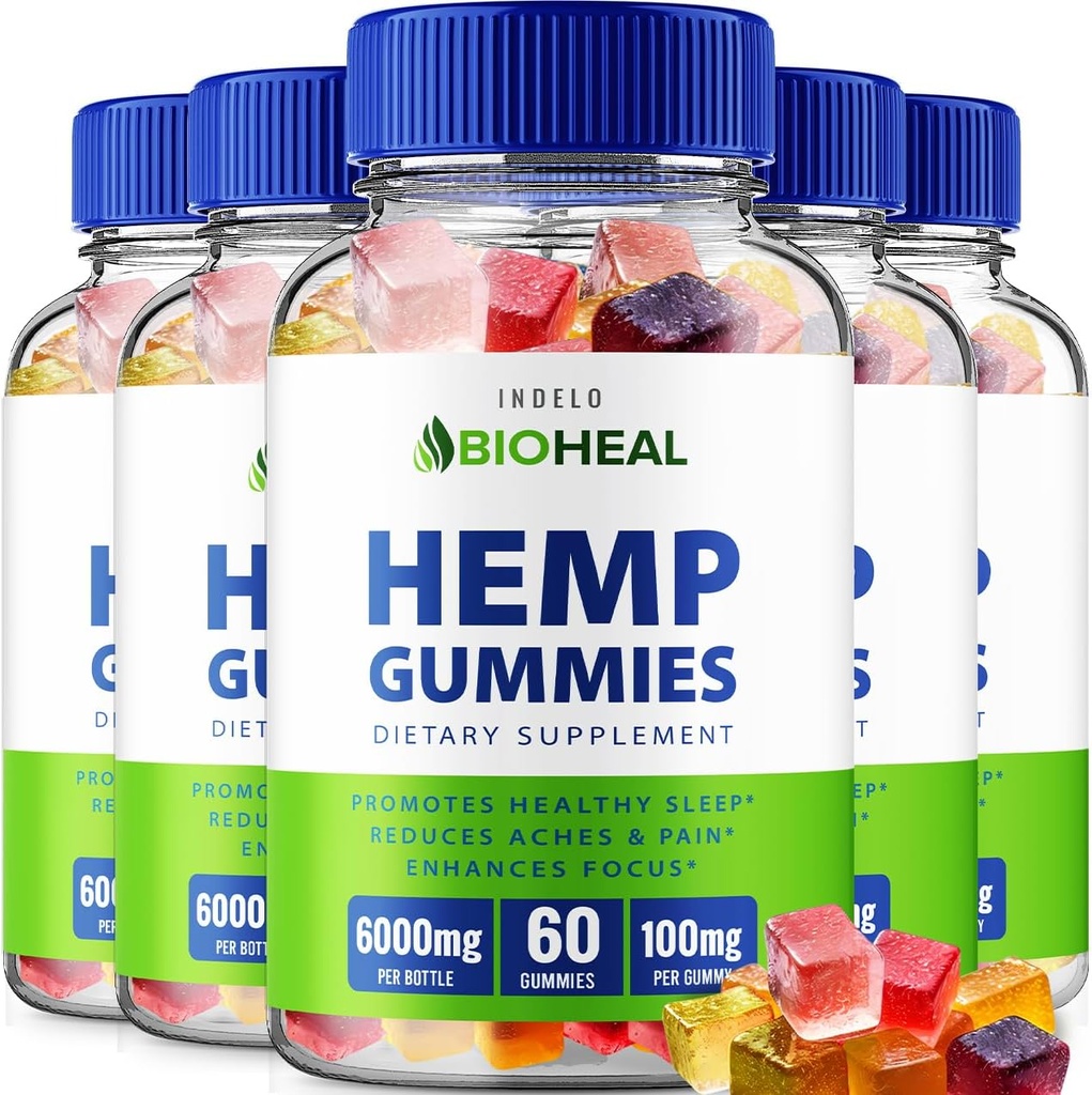 BioHeal Hemp Gummies - con Hemp Seed Extract Bio Heal Hemp Gummies Tinnitus Herbal Supplement, Health and Wellness Support, All Natual Hemp Gummy Advanced Formula (5 Pack - 30 Gummies)