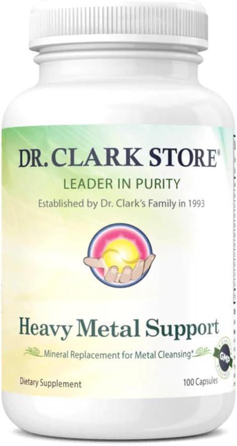 Dr Clark Store Heavy Metal Support, Reemplazo Mineral para la limpieza de metales, 100 cápsulas