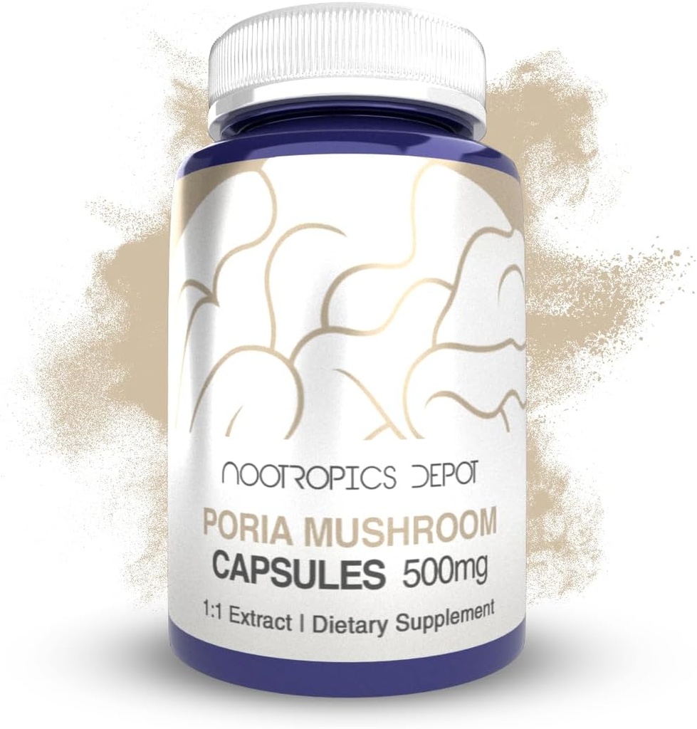 Nootropics Depot Poria Mushroom Capsules Silencio 500mg Silencio 60 Conde Silencio Wolfiporia extensa