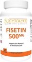 Fisetin 500mg 98% Fisetin puro 500mg Terapéutica Dose 60 capsules Senolytic Activator Anti-Aging Life Extension